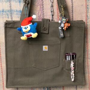 Upcycled handmade carhartt canvas tote